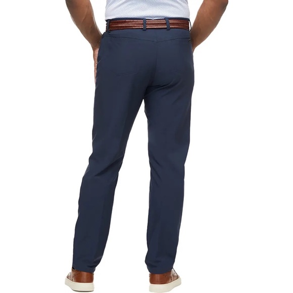 Greg Norman Navy Blue Solid Woven Pants, 32 - Picture 2 of 12
